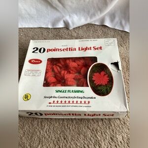 Vintage poinsettia lights